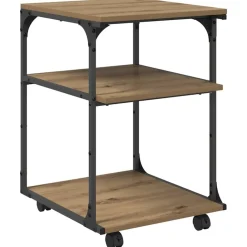 vidaXL Electrónica-Soporte para Impresora Roble artesanal 43 x 48 x 64 cm