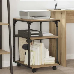 vidaXL Electrónica-Soporte para Impresora Roble artesanal 43 x 48 x 64 cm