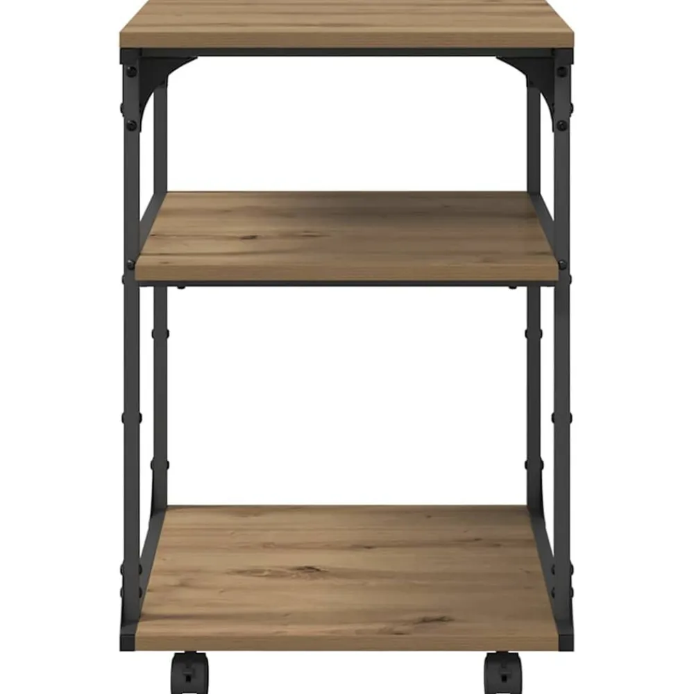 vidaXL Electrónica-Soporte para Impresora Roble artesanal 43 x 48 x 64 cm