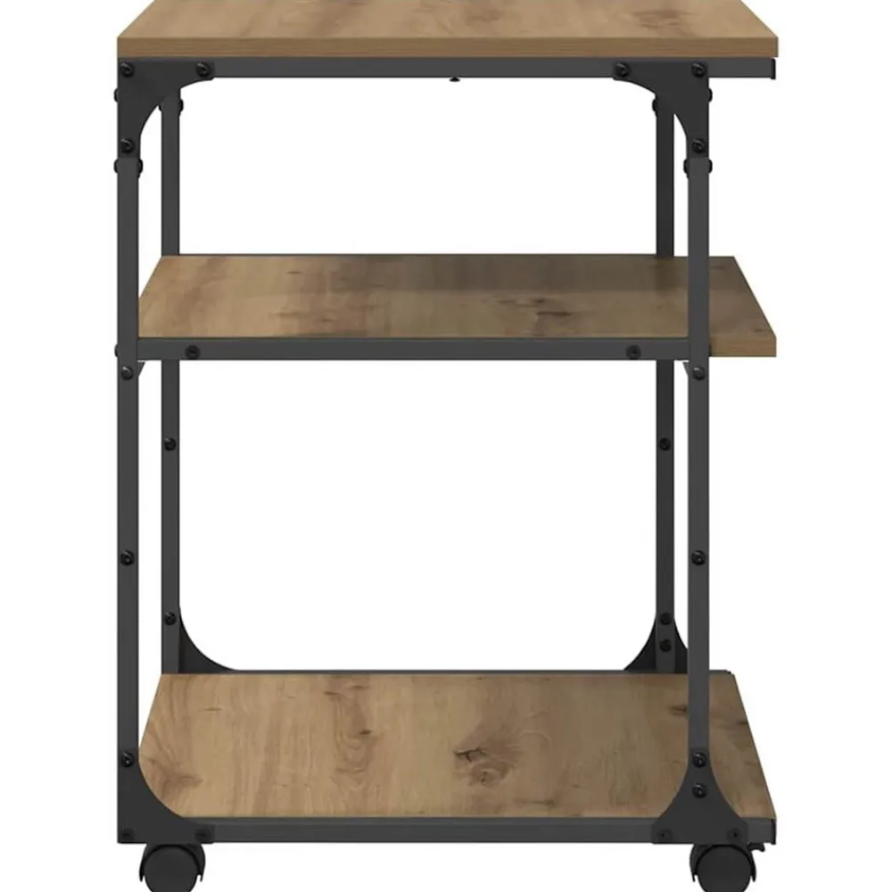 vidaXL Electrónica-Soporte para Impresora Roble artesanal 43 x 48 x 64 cm