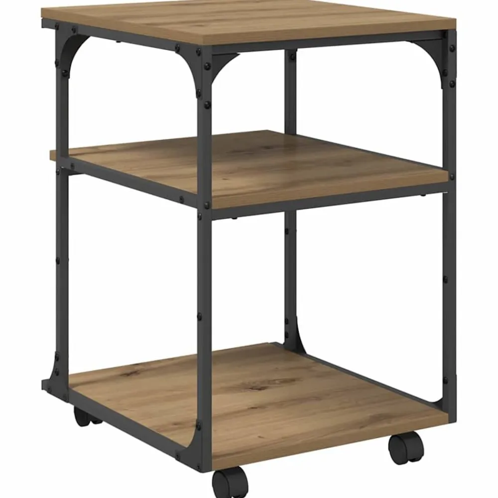 vidaXL Electrónica-Soporte para Impresora Roble artesanal 43 x 48 x 64 cm
