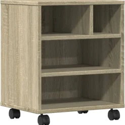 vidaXL Electrónica-Soporte para impresora con ruedas 41x32x48 cm