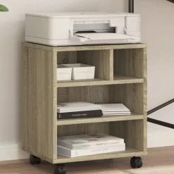 vidaXL Electrónica-Soporte para impresora con ruedas 41x32x48 cm
