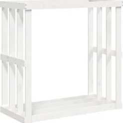 vidaXL Accesorios Para Hornos De Leña Y Chimeneas-Soporte para leña de exterior madera pino 108x52x106 cm