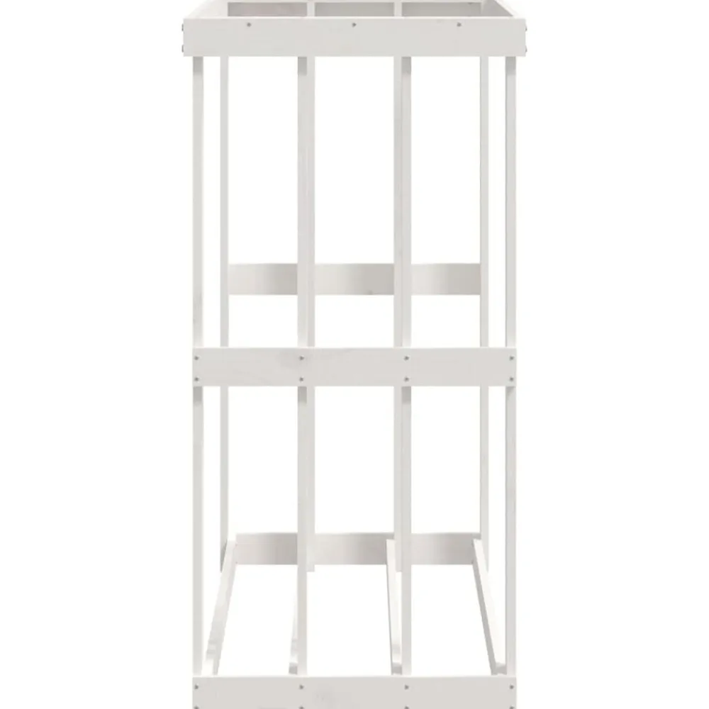 vidaXL Accesorios Para Hornos De Leña Y Chimeneas-Soporte para leña de exterior madera pino 108x52x106 cm