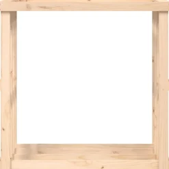 vidaXL Soporte para leña de exterior madera maciza pino 108x52x106 cm Natural New