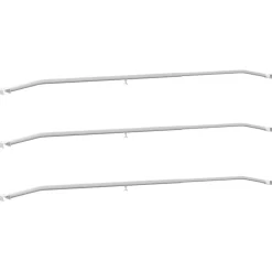 vidaXL Accesorios De Bricolaje-Soporte para lona para remolques 3 pcs Plateado 130-210 cm