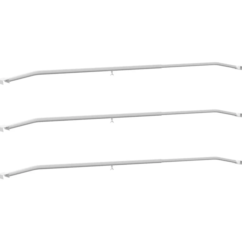 vidaXL Accesorios De Bricolaje-Soporte para lona para remolques 3 pcs Plateado 130-210 cm