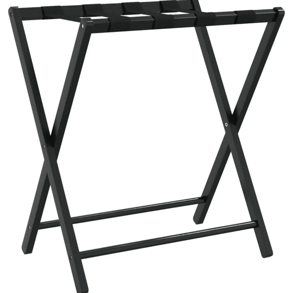 vidaXL Soporte para maletas bambú negro 68,5x38x58 cm Discount