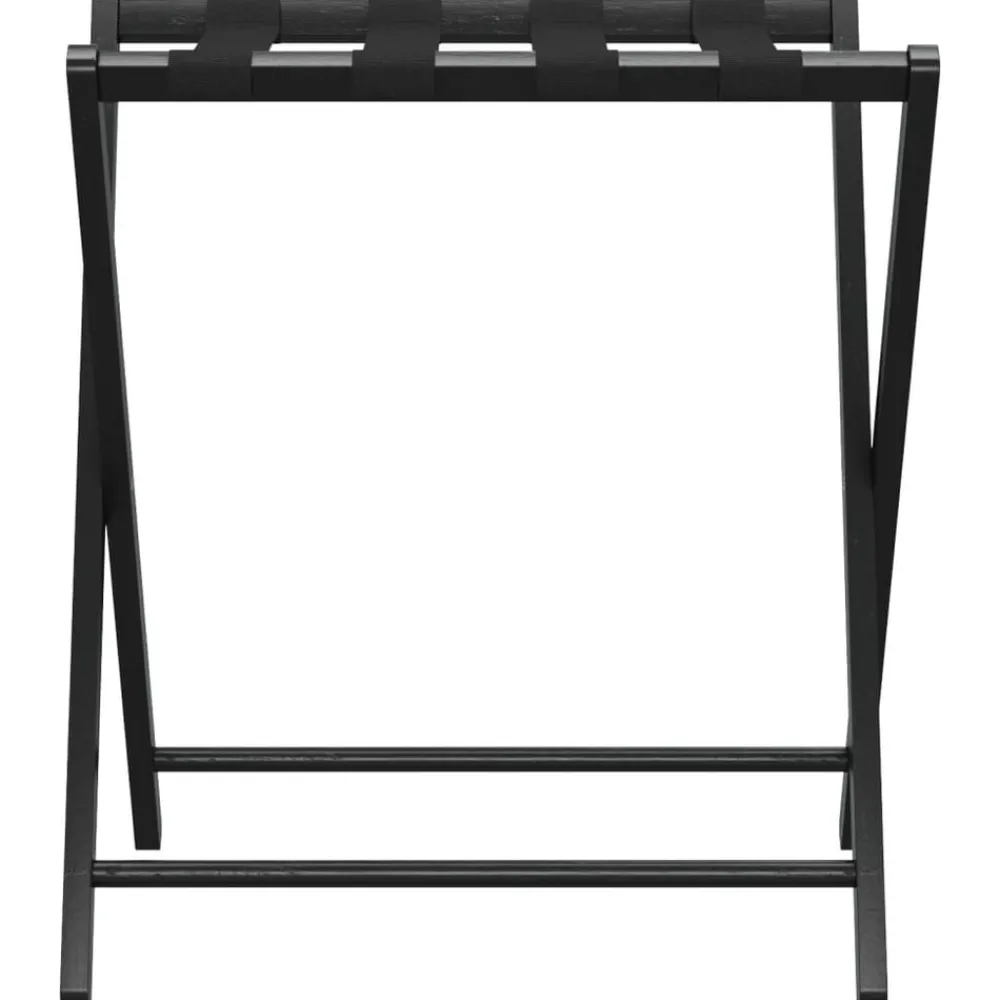 vidaXL Soporte para maletas bambú negro 68,5x38x58 cm Discount