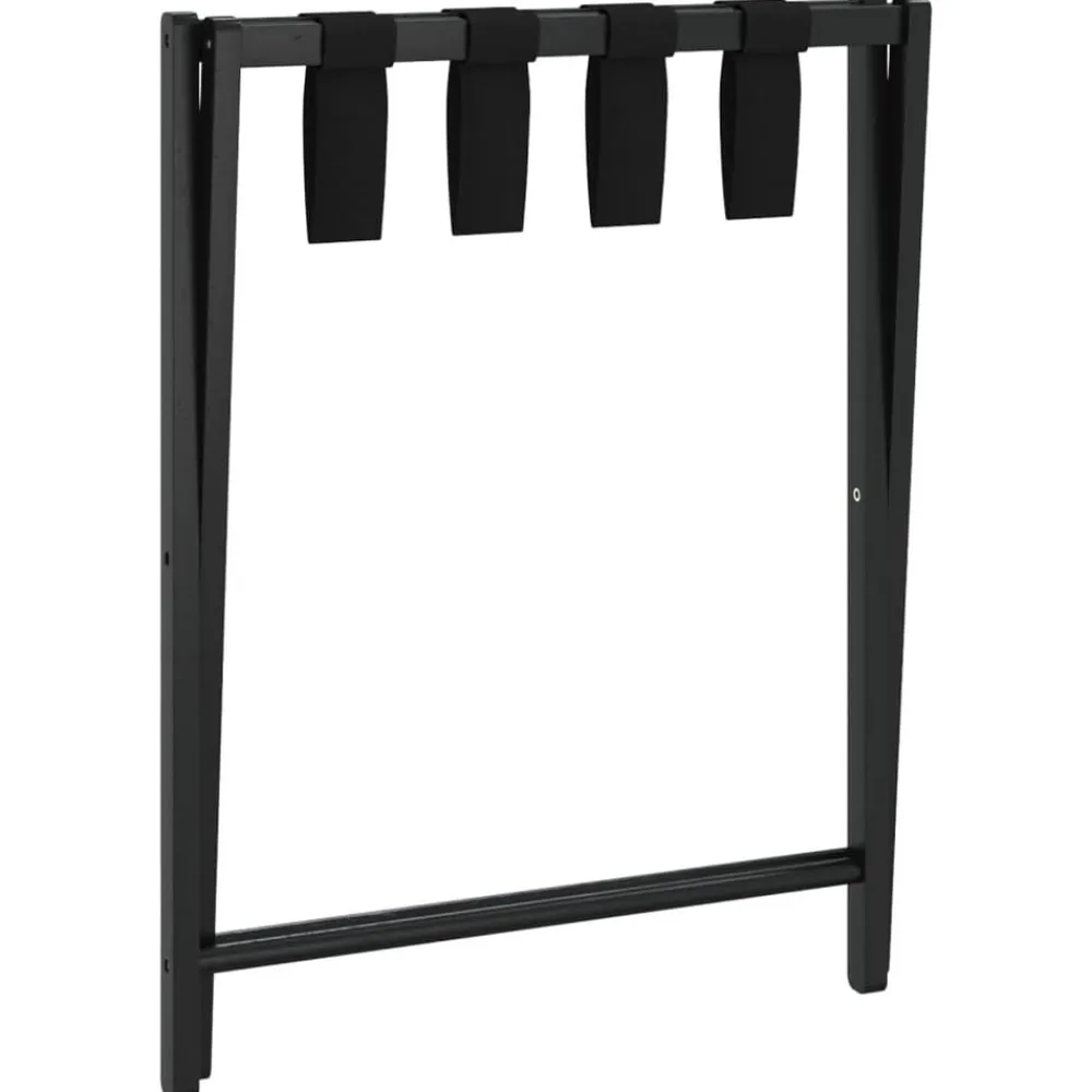 vidaXL Soporte para maletas bambú negro 68,5x38x58 cm Discount