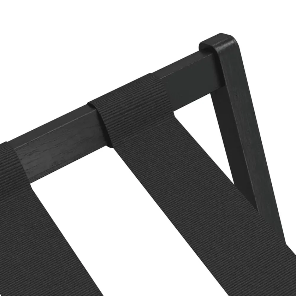 vidaXL Soporte para maletas bambú negro 68,5x38x58 cm Discount