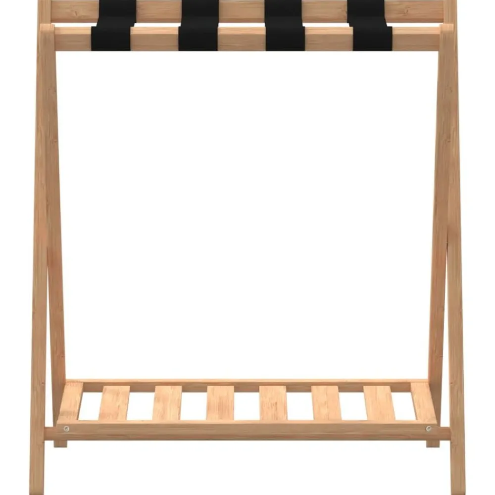 vidaXL Soporte para maletas bambú 68x38x58 cm
