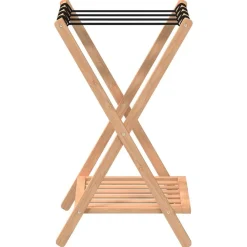 vidaXL Soporte para maletas bambú 68x38x58 cm