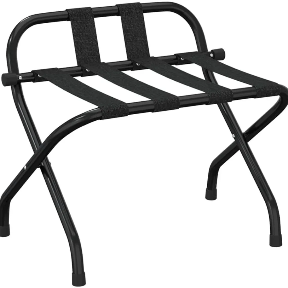 vidaXL Soporte para maletas con respaldo 56x39x52 cm Negro New