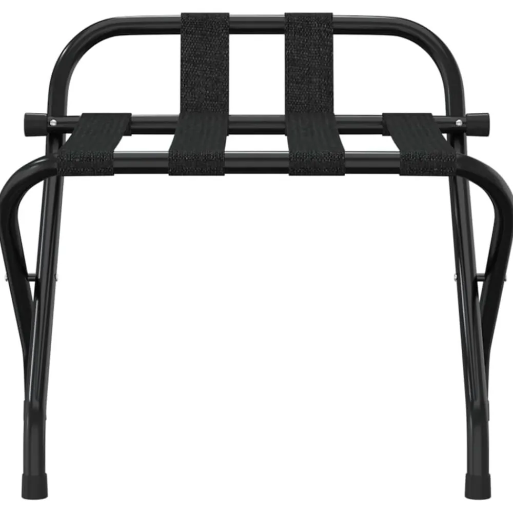 vidaXL Soporte para maletas con respaldo 56x39x52 cm Negro New