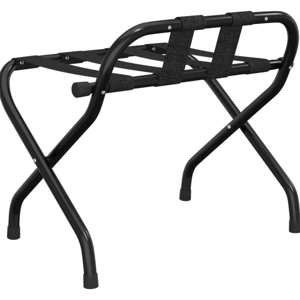 vidaXL Soporte para maletas con respaldo 56x39x52 cm Negro New