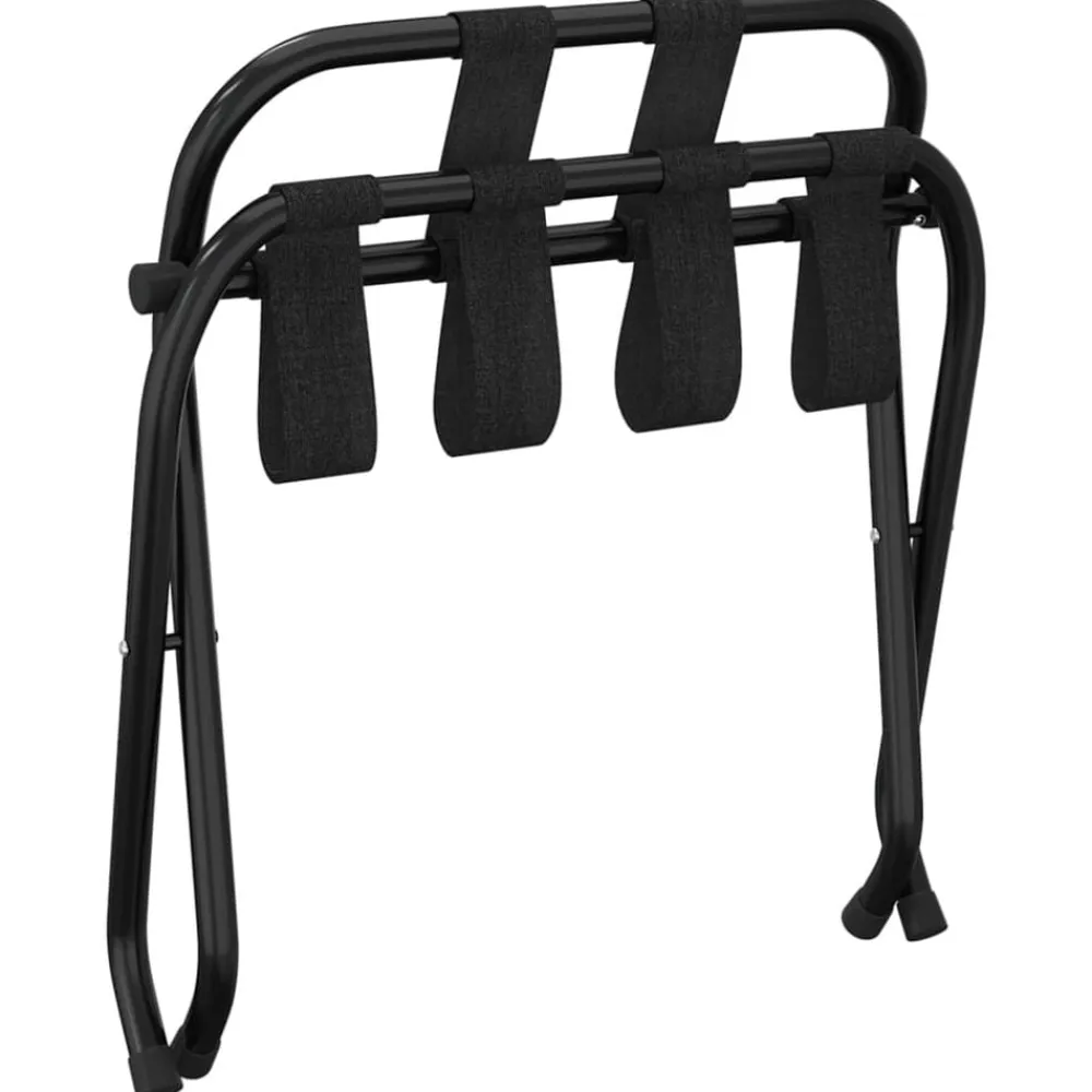 vidaXL Soporte para maletas con respaldo 56x39x52 cm Negro New