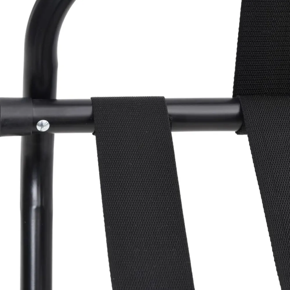 vidaXL Soporte para maletas con respaldo 56x39x52 cm Negro New