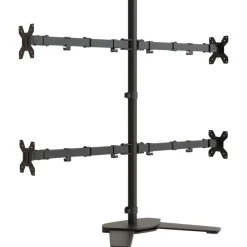 vidaXL Electrónica-Soporte para monitor acero negro VESA 75/100 mm
