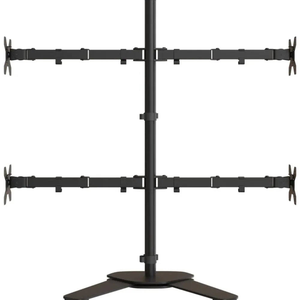 vidaXL Electrónica-Soporte para monitor acero negro VESA 75/100 mm