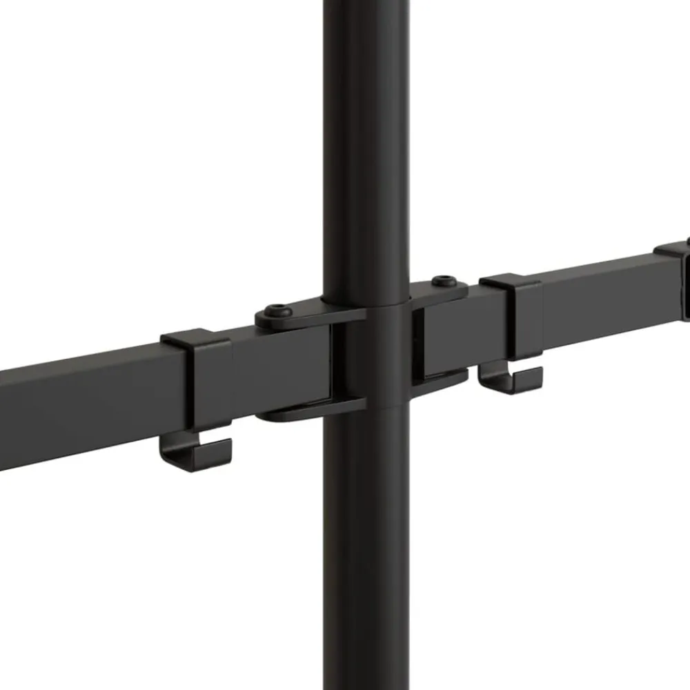 vidaXL Electrónica-Soporte para monitor acero negro VESA 75/100 mm