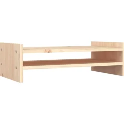 vidaXL Electrónica-Soporte para monitor madera maciza de pino 50x27x15 cm