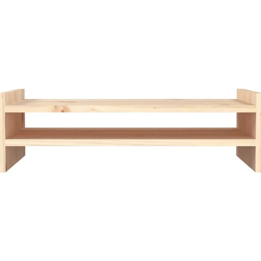 vidaXL Electrónica-Soporte para monitor madera maciza de pino 50x27x15 cm