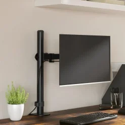 vidaXL Soporte para monitor acero negro VESA 75/100 mm Hot