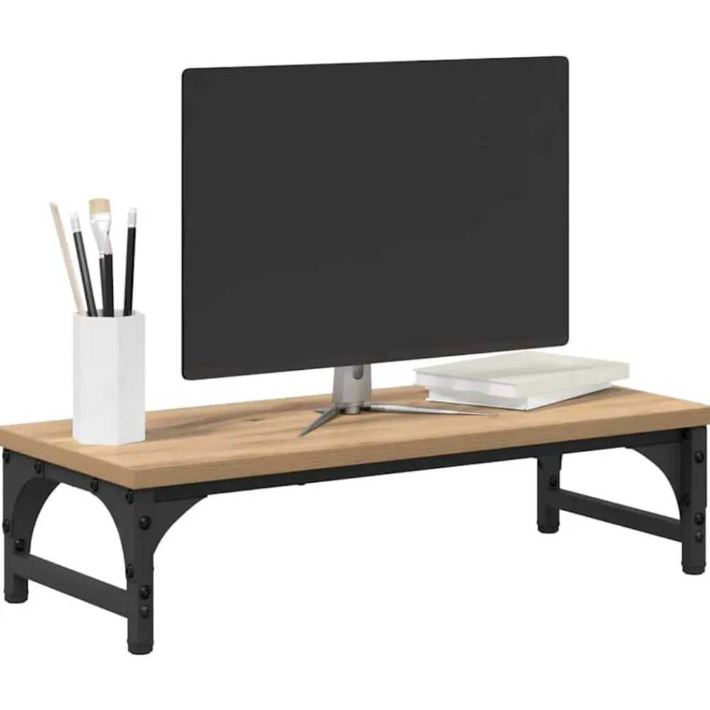vidaXL Soporte para Monitor Roble artesanal 55 x 23 x 14 cm Roble artisan Hot