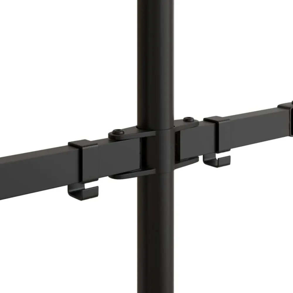 vidaXL Electrónica-Soporte para monitor acero negro VESA 75/100 mm