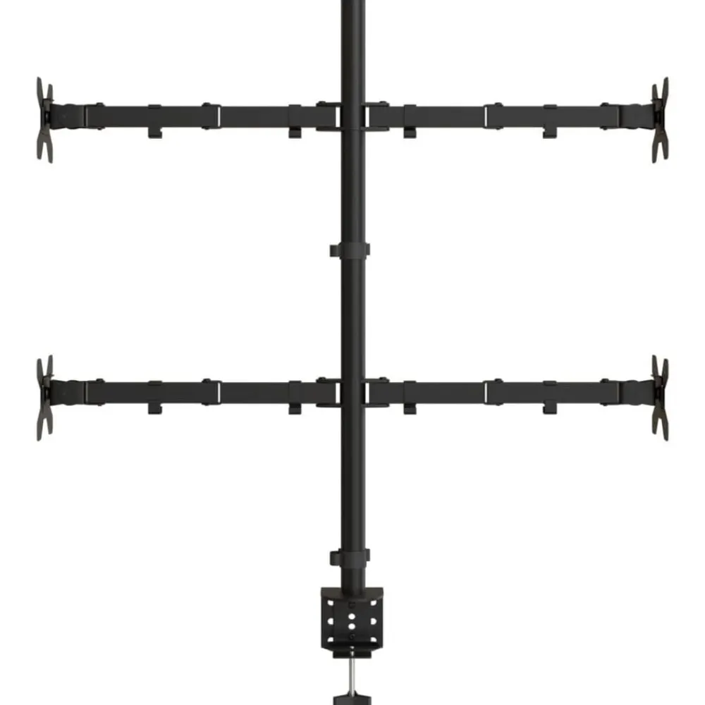 vidaXL Electrónica-Soporte para monitor acero negro VESA 75/100 mm