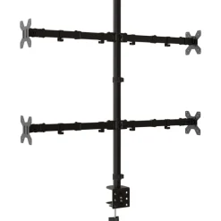 vidaXL Electrónica-Soporte para monitor acero negro VESA 75/100 mm