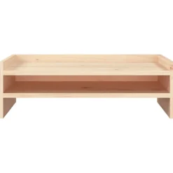 vidaXL Electrónica-Soporte para monitor madera maciza de pino 50x24x16 cm