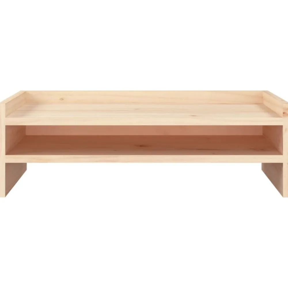 vidaXL Electrónica-Soporte para monitor madera maciza de pino 50x24x16 cm