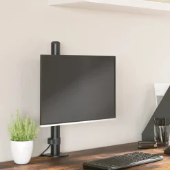 vidaXL Electrónica-Soporte para monitor acero negro VESA 75/100 mm