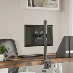 vidaXL Electrónica-Soporte para monitor acero negro VESA 75/100 mm