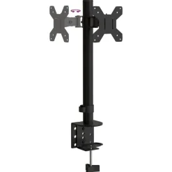 vidaXL Electrónica-Soporte para monitor acero negro VESA 75/100 mm