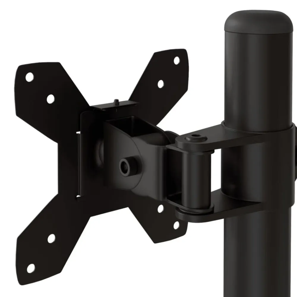 vidaXL Electrónica-Soporte para monitor acero negro VESA 75/100 mm