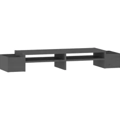 vidaXL Electrónica-Soporte para monitor madera maciza de pino 100x27,5x15 cm