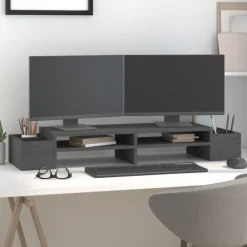 vidaXL Electrónica-Soporte para monitor madera maciza de pino 100x27,5x15 cm