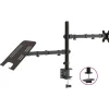 vidaXL Electrónica-Soporte para monitor acero negro VESA 75/100 mm