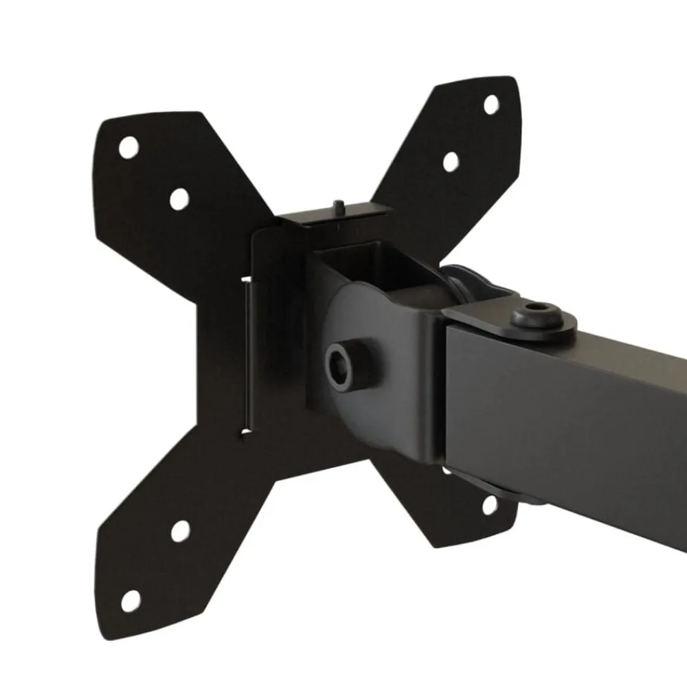 vidaXL Electrónica-Soporte para monitor acero negro VESA 75/100 mm