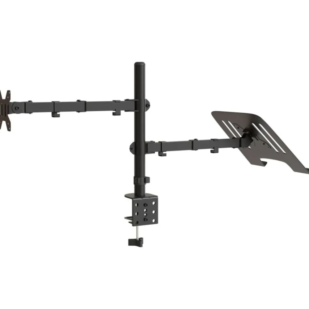 vidaXL Electrónica-Soporte para monitor acero negro VESA 75/100 mm