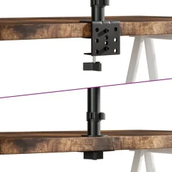 vidaXL Electrónica-Soporte para monitor acero negro VESA 75/100 mm