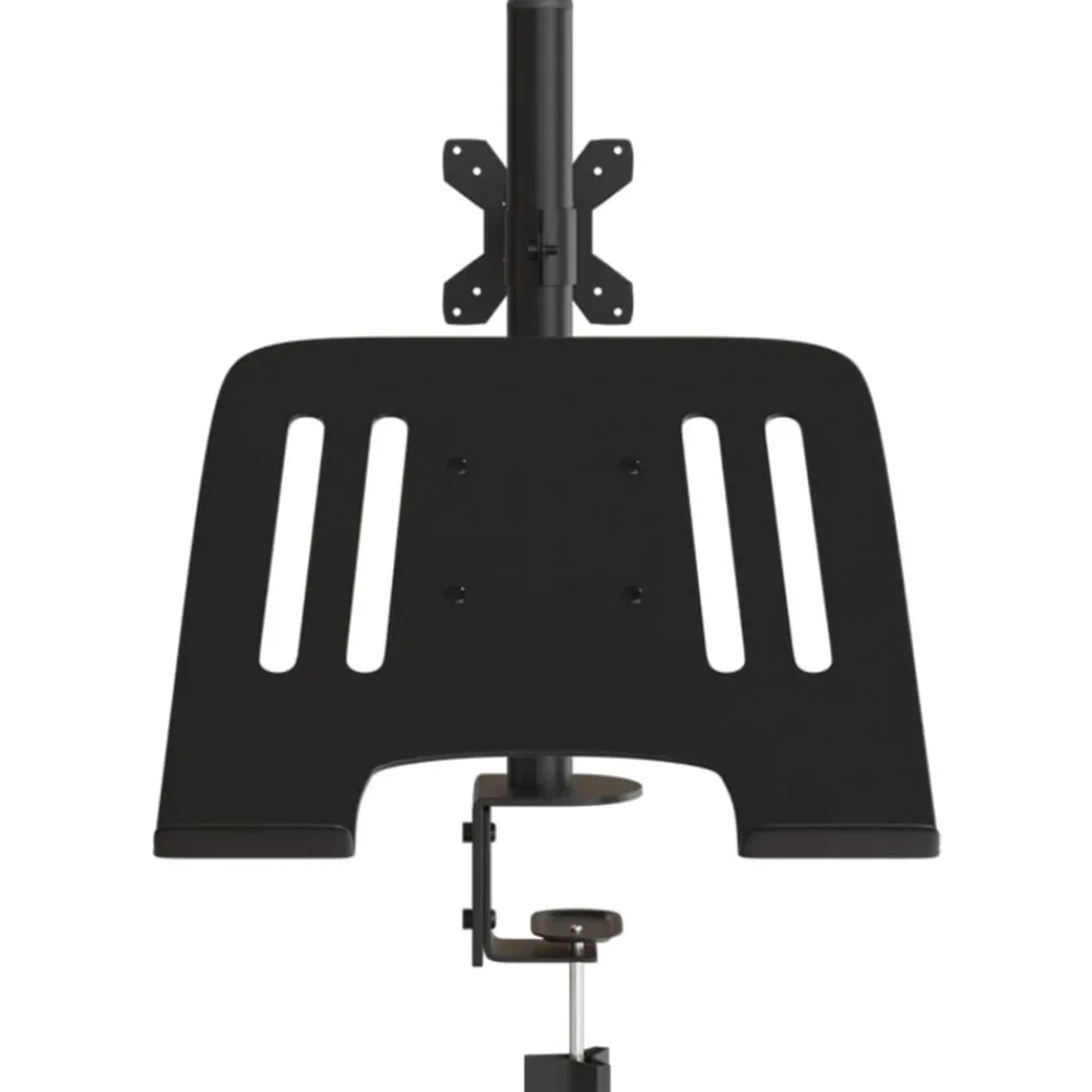 vidaXL Electrónica-Soporte para monitor acero negro VESA 75/100 mm