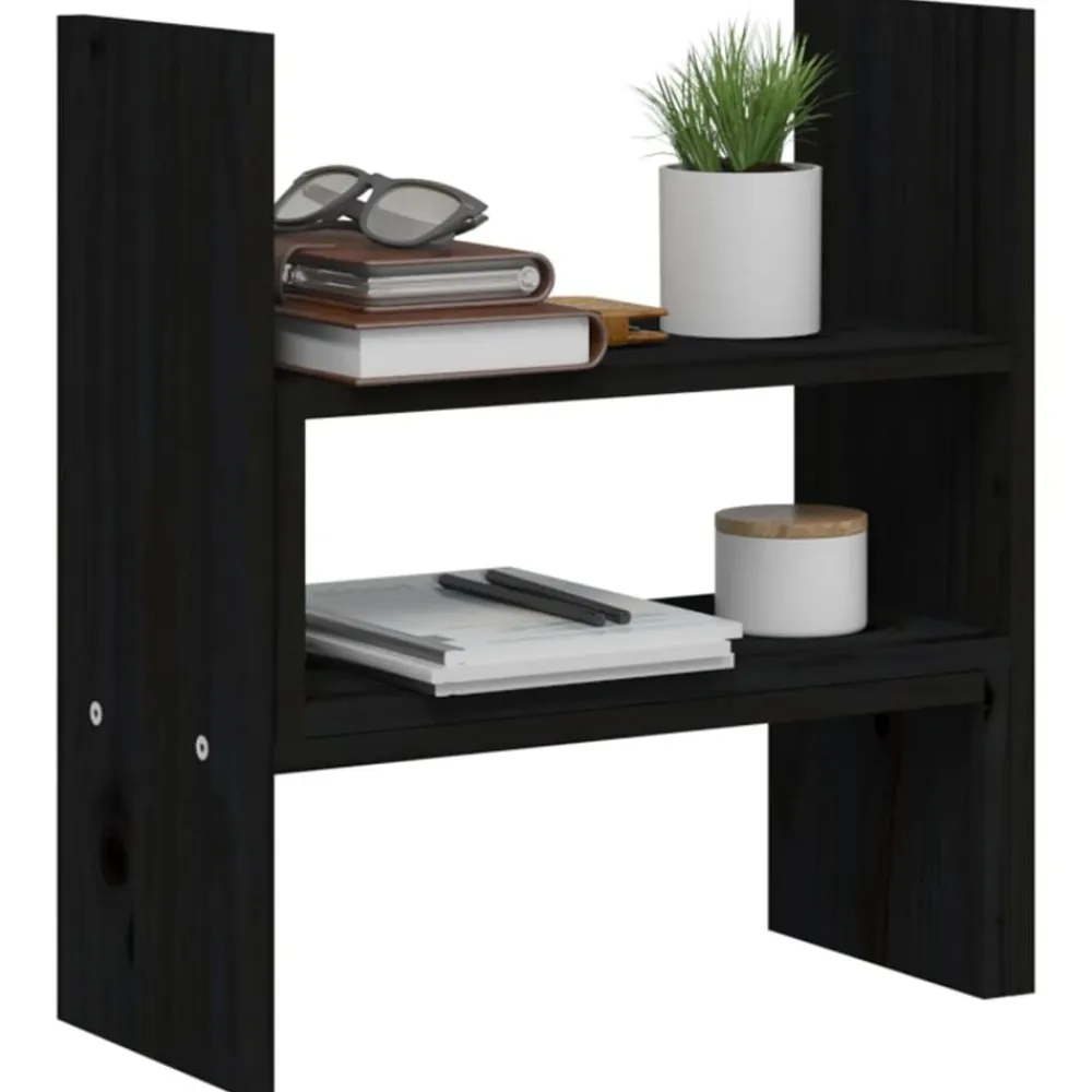 vidaXL Electrónica-Soporte para monitor madera maciza pino (39-72)x17x43 cm