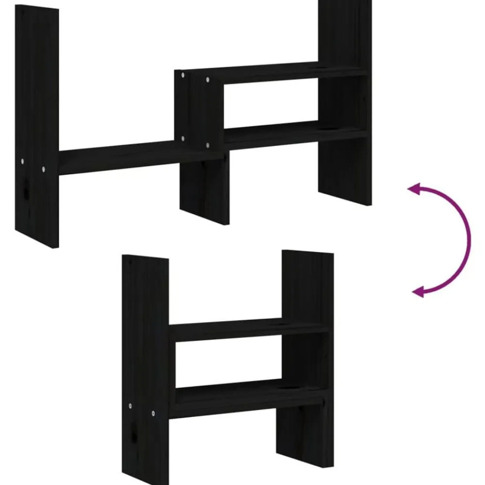 vidaXL Electrónica-Soporte para monitor madera maciza pino (39-72)x17x43 cm