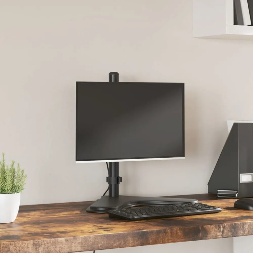 vidaXL Electrónica-Soporte para monitor acero negro VESA 75/100 mm