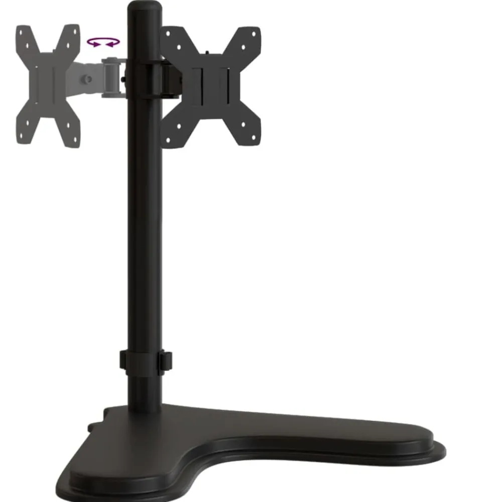 vidaXL Electrónica-Soporte para monitor acero negro VESA 75/100 mm